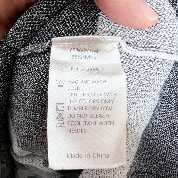 Slate & Willow Gingham Knit Dress Black And White Size L - Picture 4 of 5